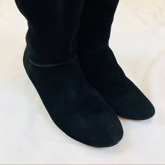 Steve Madden suede knee high boots black size 10 - Picture 7 of 8